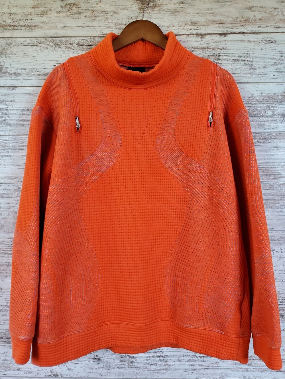 Nike City Ready Mock Neck Tech Pack Oversized Running Sweatshirt Orange - Picture 4 of 15